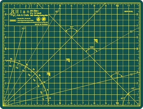 Elan INCH A4 Green Cutting Mat, Self-Healing Cutting Mat, Cutting Plate, Cutting Mat, Sewing Cutting Mat, Cutting Mat, A4 Cutting Mat, Patchwork Mat 12 x 9 INCH - style: 12 x 9"