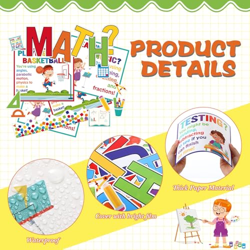 Pajean 85 Pcs Math Bulletin Boards Daily Math Classroom Decor, Daily - style: Daily