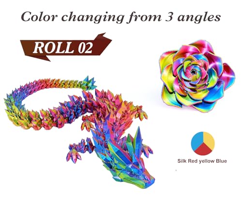 LOVOON Silk PLA 3D Printer Filament Bundle 2 KG, PLA Filament 1.75mm, Shiny Silk Blue/Yellow/Red and Blue/Pink Change by Angle, 3D Printing Filament for Most FDM Printers and 3D Pen, 1KG X 2 Spools - color: Blue/Yellow/Red+blue/Pink, size: 2 kg