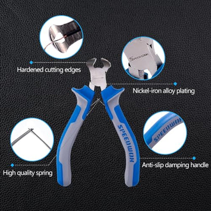 SPEEDWOX 4 Inches End Nippers Precision End Cutters Pliers Nail Pulling - style: 4" End Cutting Plier
