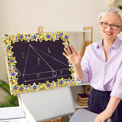 Outus 68 Feet Galaxy Star Bulletin Board Borders, Science and Space Theme - size: 2.99 Inches, style: Galaxy Star