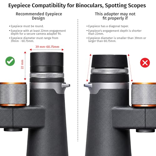Universal Spotting Scope Phone Adapter, Single Grip, Made in USA