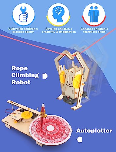 Poraxy 6 in 1 STEM Toys for Kids Ages 8-12, STEM Kits, 3D Wooden Puzzles, Educational Science Projects Building Model Kits, Birthday Gifts for Boys and Girls Ages 7 8 9 10 11 12 13 Years Old