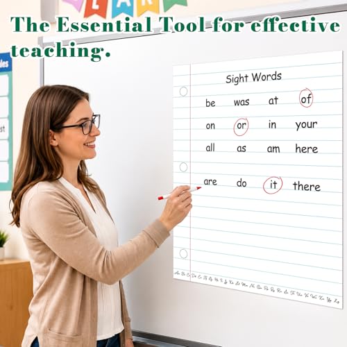 17 x 21 in Giant Magnetic Notebook Paper,Dry Erase Lined for Classroom - size: Notebook Paper - 17 x 21 in