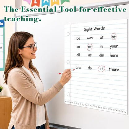 17 x 21 in Giant Magnetic Notebook Paper,Dry Erase Lined for Classroom - size: Notebook Paper - 17 x 21 in