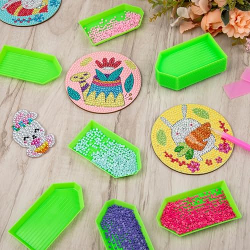 28PCS Plastic Diamond Painting Trays, Bead Sorting Trays for DIY Crafts