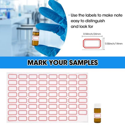 12PCS 4ml Amber Glass Small Vials with White Screw Caps & Plastic Stoppers - color: AMBER, size: 4ml