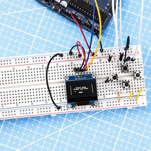 ELEGOO 3PCS OLED Modules and 120pcs Dupont Wires Bundle, for Visual Interfaces, Sensor Readouts, IoT Dashboards and DIY Coding Projects