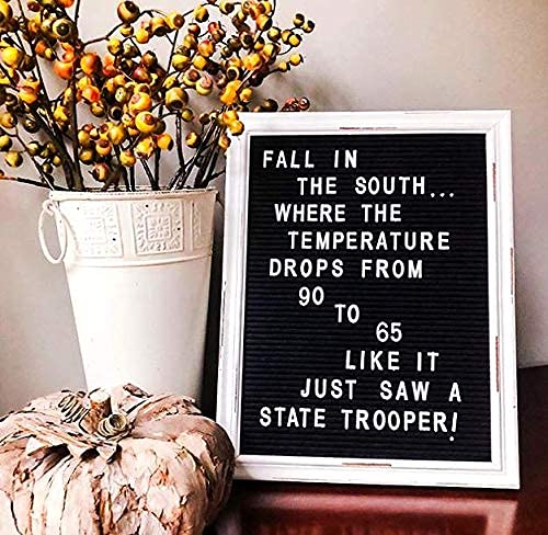 Black Felt Letter Board Baby Announcement Sign with Rustic Wood White Frame - Rustic Farmhouse Letter Board Sign with Stand - 12x16 Felt Board Changeable Message Board with 350 Letter Set - color: Black, size: 12x16 inches
