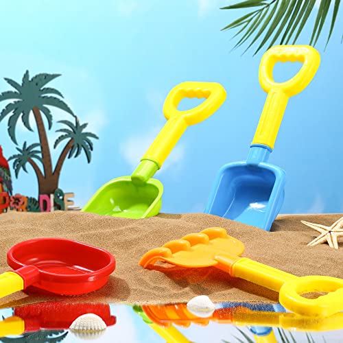 Skylety 8 Pcs Sand Shovels for Kids Beach Toys Plastic Rake Sifter - style: Vivid Style