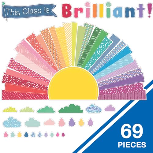 Carson Dellosa Crafty Welcome Sun Motivational Bulletin Board Set, 69-PC - color: Welcome Sun