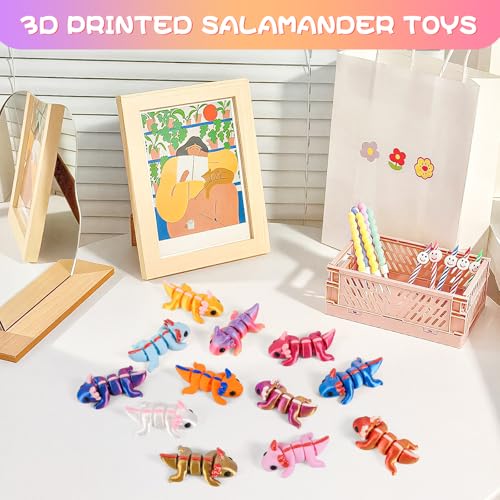 3D Printed American Salamander Figurines Set of 12 Desk Decor Collectible - size: Salamanders, style: 12 PCS