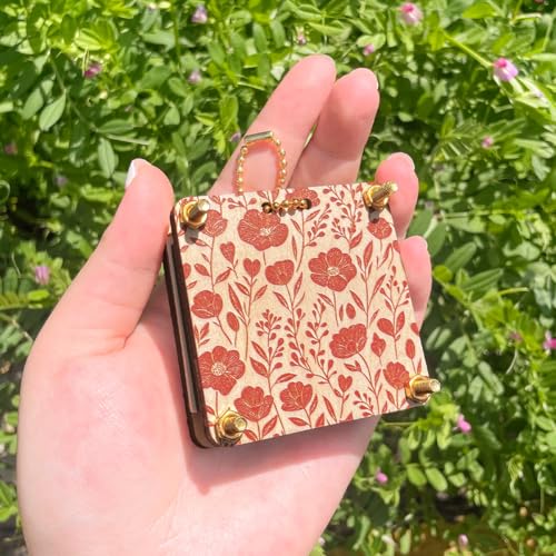 Happinit Pocket Flower Press, Small Flowers Press Kit, Micro Flower Pressing, Mini Plant Preservation Kit for Arts and Crafts Lovers (Gold) - color: Gold