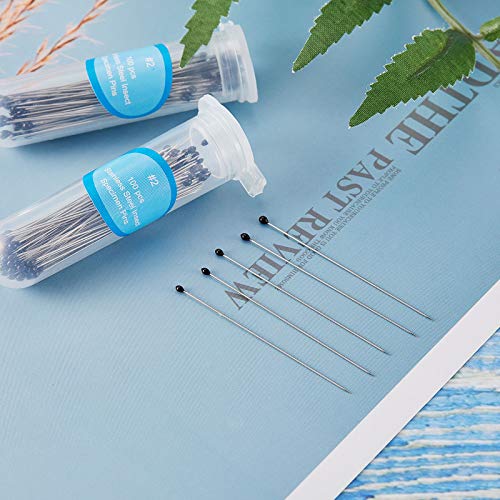 WILLBOND 500 Pieces Stainless Steel Insect Pins Kit Specimen,2 Sizes - size: 2 Size