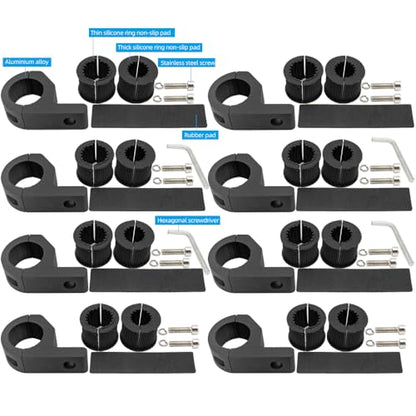 Motorcycle Aluminum Mounting Bracket Kit Tube Clamp 8Pcs 0.75" 1" 1.25" Bullbar Roof Rack Roll Cage Horizontal Bar Clamp Mounting Kit fit for Trucks Car ATV Motorcycle Truck - size: Mini 8PCS