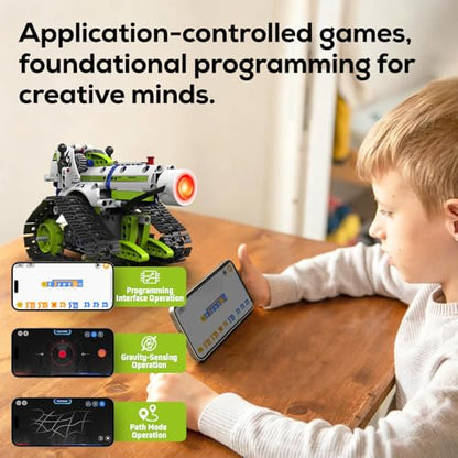 Robot Building Kit with APP/Remote Control STEM Gifts for Boys Age 6-16,Technic Coding Robotic Toys for Kids Birthday, Buildable 5in1 Models with 337+ Pieces - style: K96158