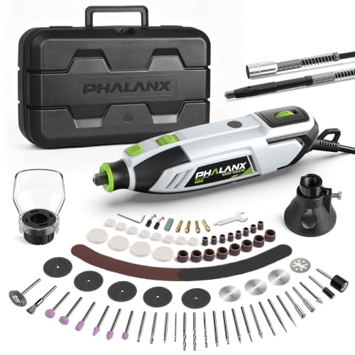 200W Rotary Tool Kit, 10000-38000 RPM 6 Speed Multi-Tool with Flex Shaft & 132pcs Accessories Kit, Power Rotary Tools for DIY Crafts, Engraving, Sanding, Polishing & Drilling