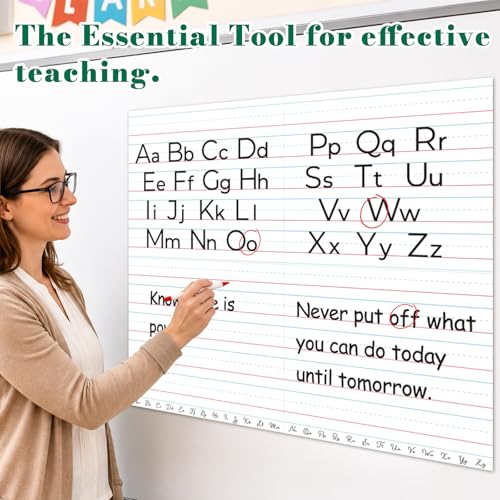 Giant Magnetic Notebook Paper, 28x 24 in Classroom Dry Erase Sheet - size: Classroom Handwriting Paper - 24 x 28 in