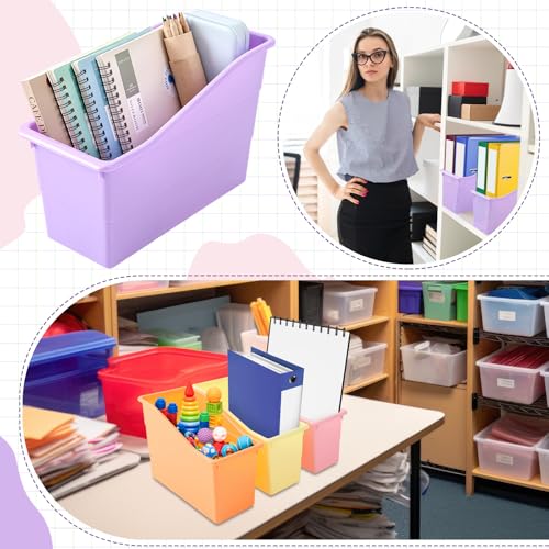 Blosssound Book Bins for Classroom Library, 6 Set, Pastel - color: Pastel