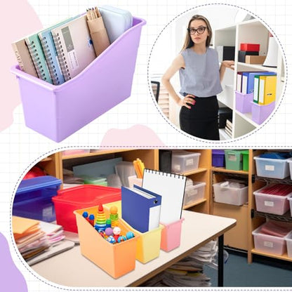 Blosssound Book Bins for Classroom Library, 6 Set, Pastel - color: Pastel