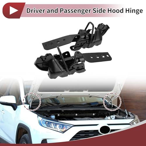 1 Pair Hood Hinges for Honda Civic 2022-2023 Front Driver and Passenger Side Front Bonnet Bracket No./ Black Iron