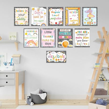 Composition Notebook Classroom Decor, Motivational Back to School Posters - color: Welcome Back to School