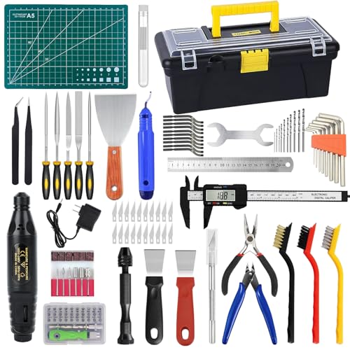 135PCS 3D Printer Tools Kit,3D Printer Accessories for 3D Printer Modeler Basic Tools Diverse,Including Nozzle Cleaning Kit,Polishing Machine,Deburring Tool for Remove/Trim and Finish 3D Print - style: 135PCS