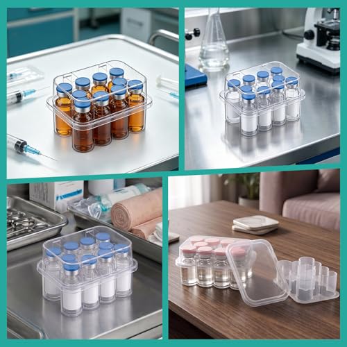 2-Pack 3mL Vial Storage Case, 10-Slot Insulin & GLP-1 Organizer - size: 3ml 10-slot 2pcs