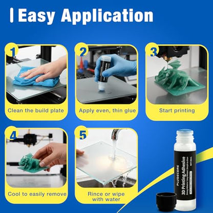 PULSECORE 3D Printer Adhesive - 50ml Glue Adhesive for Strong Grip