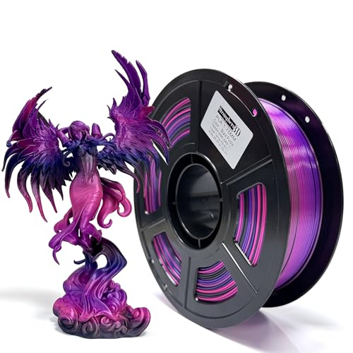 PLA 3D Printer Filament 1.75mm,Black Blue Purple Pink,1kg Spool - color: Pla_n3_black-blue-purple