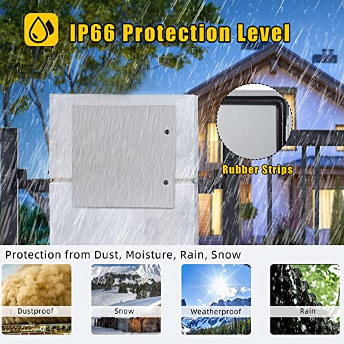 NEMA Steel Electrical Box, IP66 Waterproof & Dustproof, Outdoor/Indoor Electrical Enclosure Lockable Junction Box Size 15.7 "L* 12" H * 23.6" H