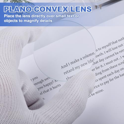 PATIKIL 8Pack Convex Lens 5cm OD 30cm Focal Length Magnifier Lens Optical