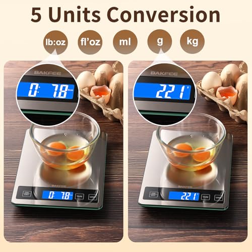 Food Scale, 33lb Kitchen Scale with 1g Precision, Grams and Ounces - color: Non-Rechargeable-Black