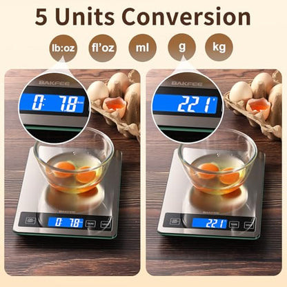 Food Scale, 33lb Kitchen Scale with 1g Precision, Grams and Ounces - color: Non-Rechargeable-Black