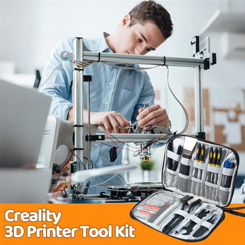 50Pcs 3D Printer Tool Kit & Accessories for All FDM/SLA Printers, Includes Nozzle Cleaning Kit, Scraper, Deburring Tool, Files, Brushes - Complete Starter Kit with Case