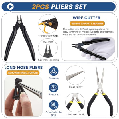 58Pcs 3D Printer Tool Kit, 3D Printer Accessories with Storage Bag - style: 58PCS
