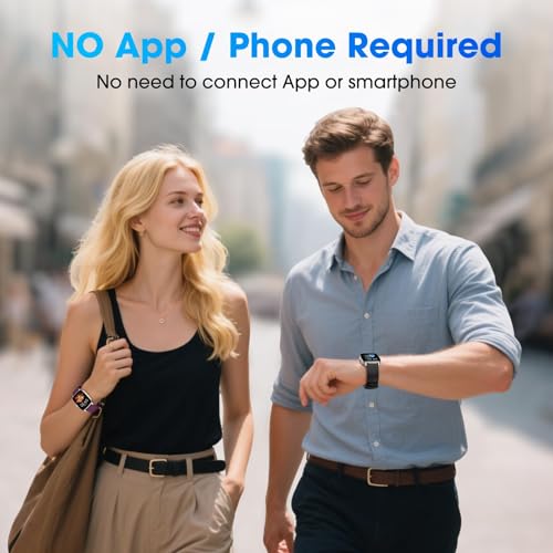 Pedometer Watch Senior Friendly No App No Phone Required, Step Counter - color: Purple