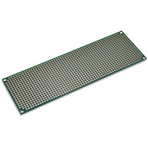 Double Sided ENIG Perf Board, PCB Board, Electronic Circuit Board for DIY Prototype Circuit, FR4, Plated Through Hole Solder Prototype Board, ST-PERF (2" x 6") - style: 2" x 6"