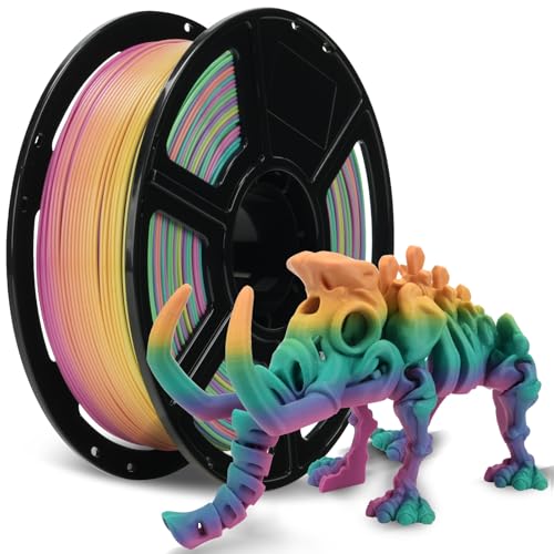 FLASHFORGE Rapid PLA 1.75mm Rainbow Candy, 500mm/s High Speed Printing, 3D Printer Filament 1kg Spool, Dimensional Accuracy +/- 0.02mm, Enjoy Exceptional Print Quality - color: Rainbow Candy