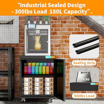Mobile 3D Printer Stand with Filament Storage & Dehumidifier - color: 3D-LZB