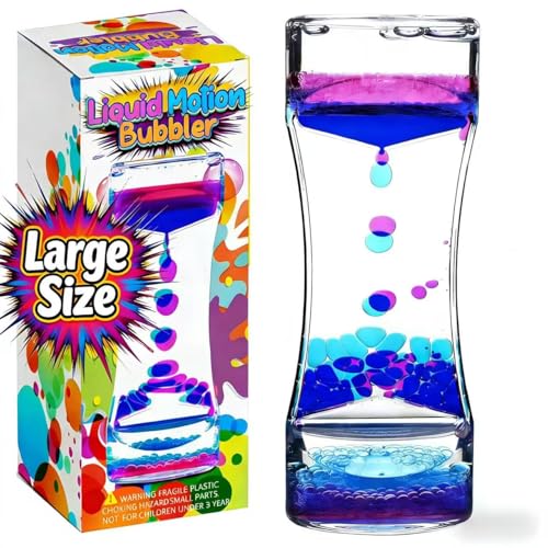 Liquid Motion Bubbler Visual Sensory Toys, Liquid Bubbler Toys for Kids and Adults– New Big Calming Bubbler - Colorful Liquid Hourhlass for School Supplier, Novelty Gifts, Desk Decor - color: Single Pack