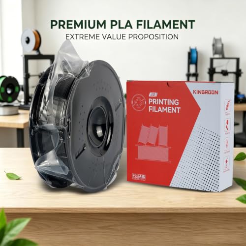 Kingroon PLA Filament 1.75mm 16KG Bundle, 8 Black 8 White 3D Printer Filament Bulk with ±0.02mm Dimensional Accuracy, Low Warping Easy to Print PLA for Most FDM Printers, 16 Spools - color: 8kg Black+8kg White