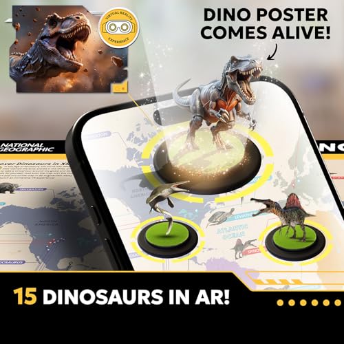 National Geographic Extinction-Dinosaur VR STEM Activity Kit for Kids 8-12