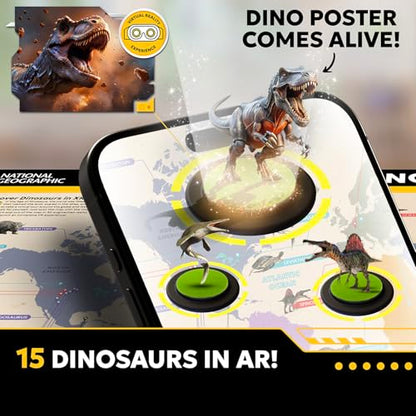 National Geographic Extinction-Dinosaur VR STEM Activity Kit for Kids 8-12