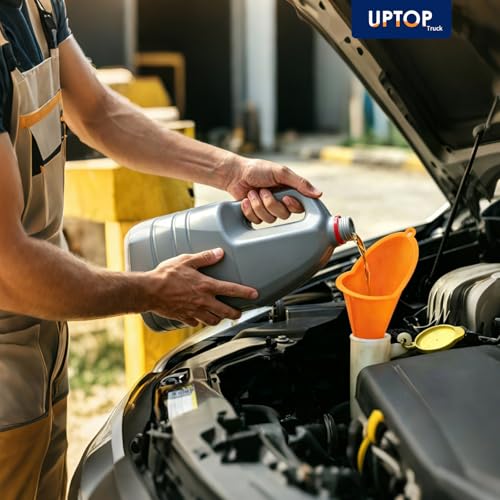10 Pcs Automotive Funnel Set Wide Mouth Fuel Funnels with Long Neck, Flexible Spout & Removable Filter – for Gasoline, Coolant, Water, Engine Oil Plastic Oil Funnel Set