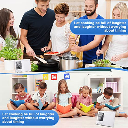 Fabbay 2 Pcs Digital Kitchen Timer Four Event with Whiteboard, Magnetic