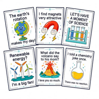 Funny Science Posters Set of 6, Science Classroom Decor, 11x14 Inch - color: Funny Science