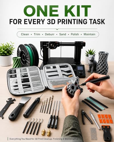 SHOWPIN 3D Printer Tools for Beginners: 64Pcs Print Removal & Finishing Kit