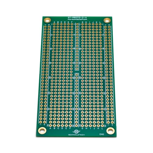 Double Sided ENIG Protoboard, Solderable Breadboard, Electronic Circuit Board for DIY Prototype Circuit, FR4, Plated Through Hole Solder Prototype Board, ST-PROTO-2-4 (2" x 4") - style: 2" x 4"