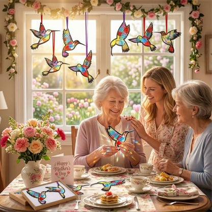 Eersida 32 Pcs Hummingbird Suncatcher Craft Kit, Summer Bird DIY Craft - style: Hummingbird Style